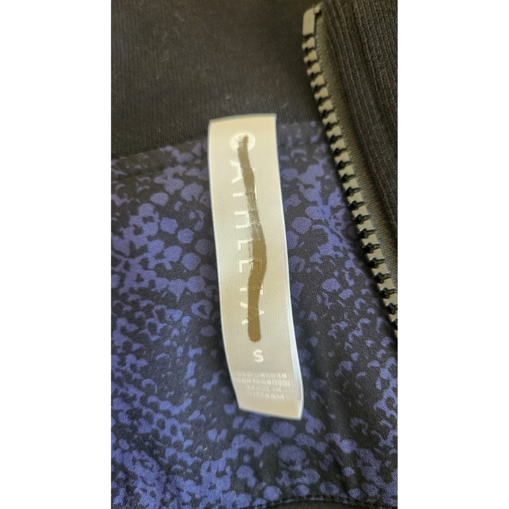 Athleta Womens Brooklyn Track Jacket Navy Snakeskin Print Full Zip Small - Picture 5 of 8